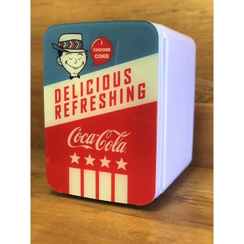 コカコーラミニ温冷庫冷蔵庫12缶車載可アメリカンレトロCooluliK10LGAMiniFridgeCoca-ColaAmericanaRetro(10Liter/12Can)-PortableAC/DCPoweredCoolerandWarmerforCars,RoadTrips,Homes,Offices,andDorms家電