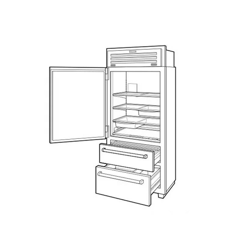 冷蔵庫自動製氷機ビルトイン640Lステンレス36InchBuilt-InBottomFreezerRefrigeratorwithAirPurificationSystem,WaterFilter,AutomaticIceMakerPRO3650LH家電