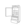 冷蔵庫自動製氷機ビルトイン640Lステンレス36InchBuilt-InBottomFreezerRefrigeratorwithAirPurificationSystem,WaterFilter,AutomaticIceMakerPRO3650LH家電