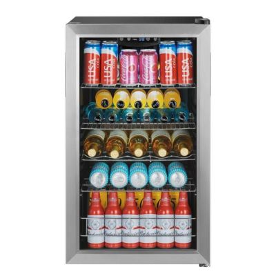 冷蔵庫 ガラスドア 棚4段 最大105缶 ステンレス ホテル 客室 EdgeStar BWC121SS 19 Inch Wide 105 Can Capacity Extreme Cool Beverage Center 家電
