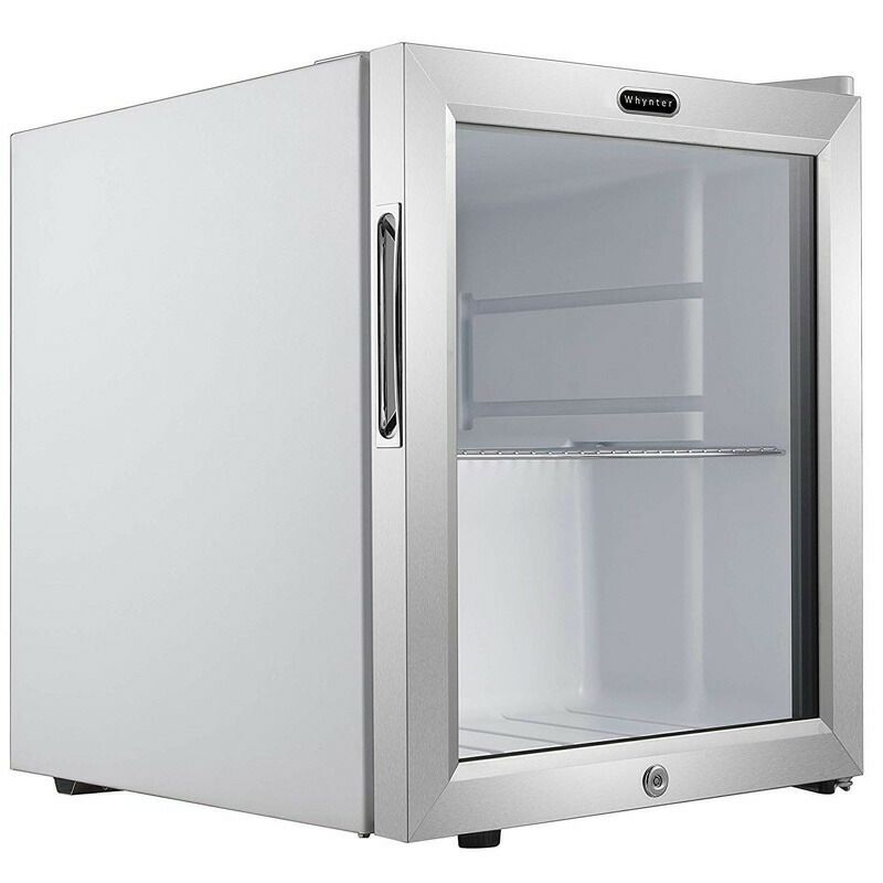 冷蔵庫最大62缶鍵付きガラスドアステンレスWhynterBR-062WS,62CanCapacityStainlessSteelBeverageRefrigeratorwithLock,White家電