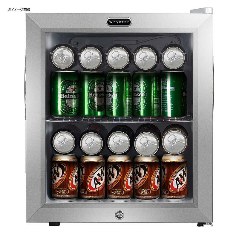 冷蔵庫最大62缶鍵付きガラスドアステンレスWhynterBR-062WS,62CanCapacityStainlessSteelBeverageRefrigeratorwithLock,White家電