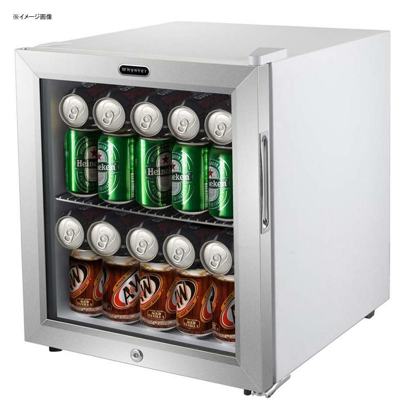 冷蔵庫 最大62缶 鍵付き ガラスドア リバーシブルドア ステンレス Whynter BR-062WS