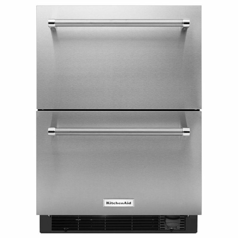 冷蔵庫冷凍庫ビルトインアンダーカウンター133L引き出し式キッチンエイドKitchenAid4.7cu.ft.DoubleDrawerRefrigeratorFreezerinStainlessSteel,CounterDepth