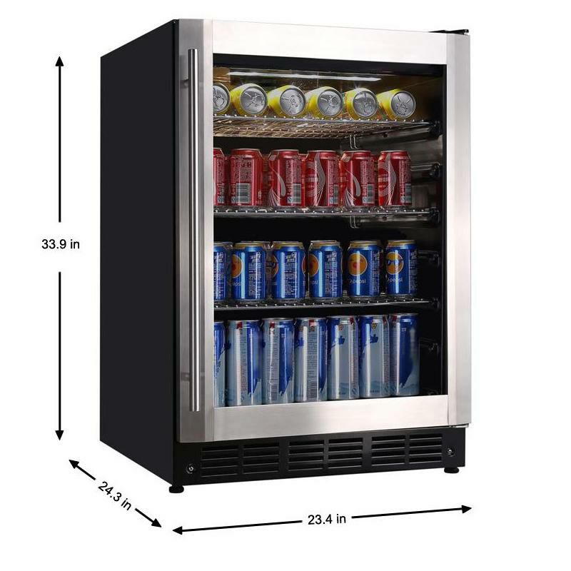 冷蔵庫144Lガラスドアステンレス最大154缶MagicChefBeverage23.4in.154(12oz.)CanBeverageCooler,StainlessSteelHMBC58ST家電