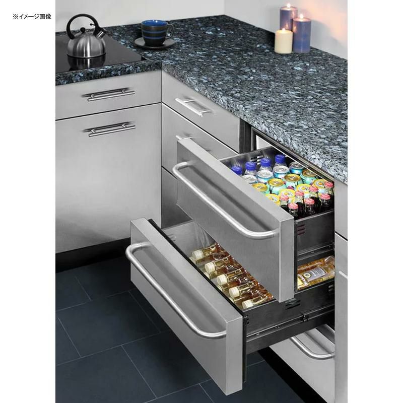 冷蔵庫引き出し式3段ビルトインステンレス24InchTripleDrawerRefrigeratorwithFanCooledCompressor,AdjustableThermostat,AllStainlessSteelFinishandCommerciallyApproved:TowelBarHandlesSP6DSSTB7家電【代引不可】