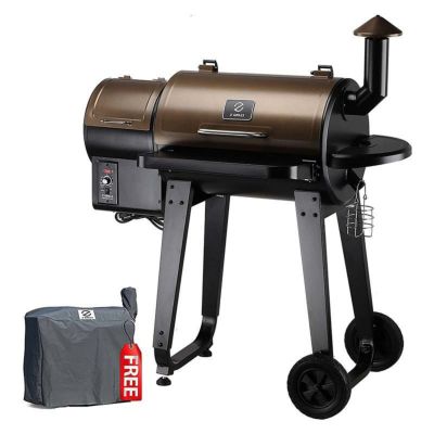 ペレット用 グリル 電気スモーカー 燻製機 温度調節 バーベキュー ロースト ベイク Z Grills ZPG-450A Wood Pellet Grill & Smoker, 6 in 1 BBQ Grill Auto Temperature Control, 450 sq inch Cooking Area, Bronze 
