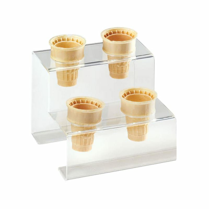 アイスクリームコーンホルダーディスプレイアクリル4ホールCal-Mil3601-4FourConeAcrylicIceCreamConeHolder