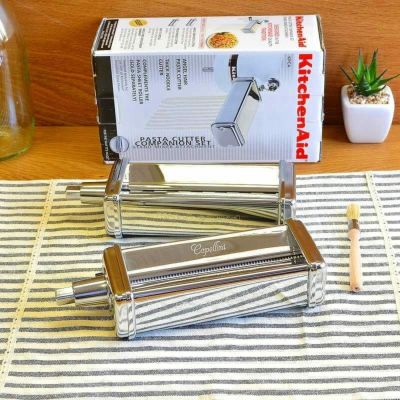キッチンエイド スタンドミキサー用 パスタカッター 2種セット フェットチーネ カペリーニ エンジェルヘア 極細 極太 アタッチメント パーツ 部品 KitchenAid KPCA Pasta Cutter Companion Set Attachment