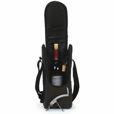 ワイントートバック シングルボトル(ブラック) Picnic Plus Insulated Wine Tote Black