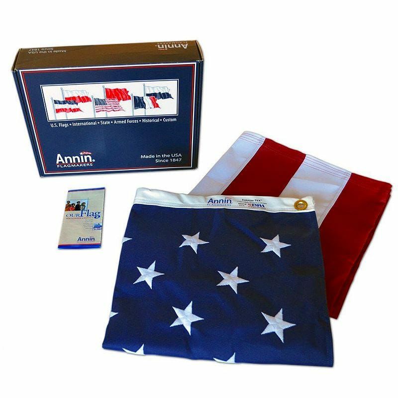 AmericanFlag3x5ft.Tough-TextheStrongest,LongestLastingFlagbyAnninFlagmakers,100%MadeinUSAwithSewnStripes,EmbroideredStarsandBrassGrommets.Model2710