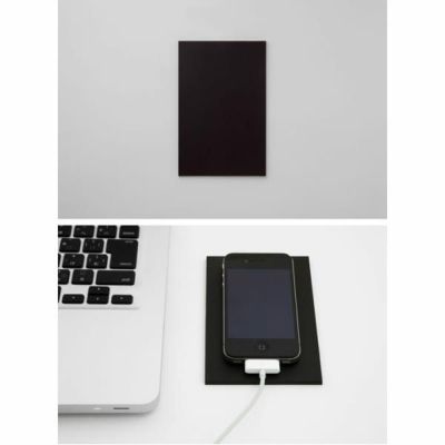 100% レザースマートフォンマット ブラック