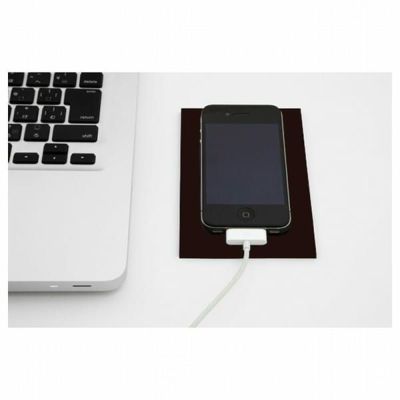 100% レザースマートフォンマット ダークブラウン