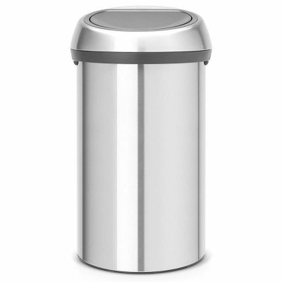 ブラバンシア ゴミ箱 60L ステンレス Brabantia Touch Trash Can 16 gallon/60 liter - Matte Steel Fingerprint-Proof, 484506