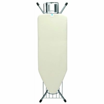 ブラバンシア アイロン台 高さ調節可 Brabantia Ironing Board with Steam Iron Rest and Linen Rack, Size C, Wide - Ecru Cover
