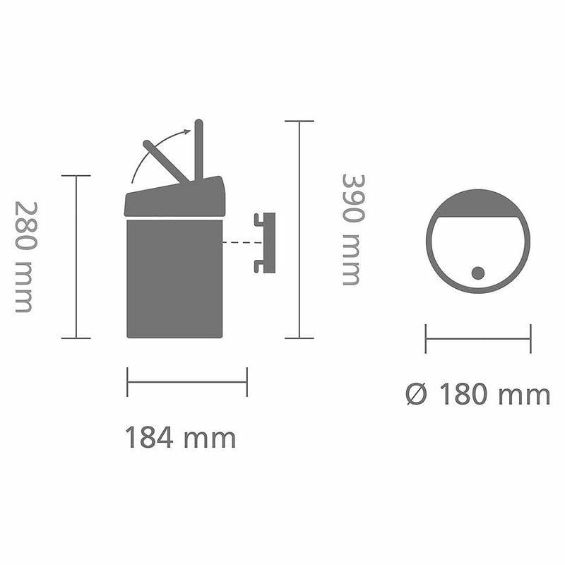 ブラバンシアタッチオープン式ゴミ箱3LBrabantiaTouchBin?FingerprintProof-3litre