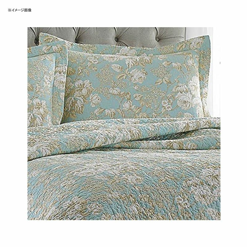 ローラアシュレイリバーシブルキルトクイーンサイズ枕カバーセットLauraAshleyBromptonSereneReversibleQuiltSet,Full/Queen