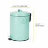 レトロビンテージトラッシュカンゴミ箱12LパステルMintGreenTrashCanwithLid,BathroomBedroomKitchenGarbageCan,RoundWasteBinSoftClose,RetroVintageMetalGarbageBinForOffice,12Liter/3Gallon