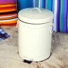 レトロビンテージトラッシュカンゴミ箱12LパステルMintGreenTrashCanwithLid,BathroomBedroomKitchenGarbageCan,RoundWasteBinSoftClose,RetroVintageMetalGarbageBinForOffice,12Liter/3Gallon