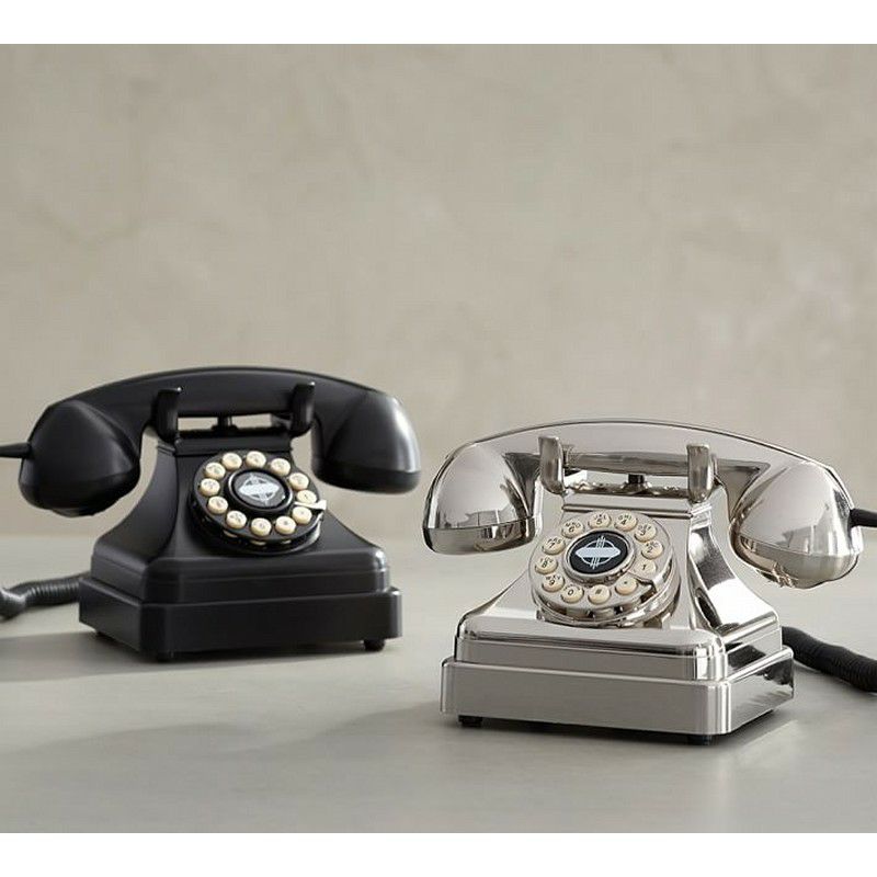 アメリカクロスリーケトルクラシックデスク電話プッシュボタン式クロムCrosleyCR62-BCKettleClassicDeskPhonewithPushButtonTechnology,BrushedChrome