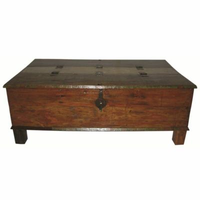コーヒーテーブル トランク型 木製 アンティーク ビンテージ おしゃれ かっこいい Loon Peak Lottie Box Trunk Coffee Table【代引不可】