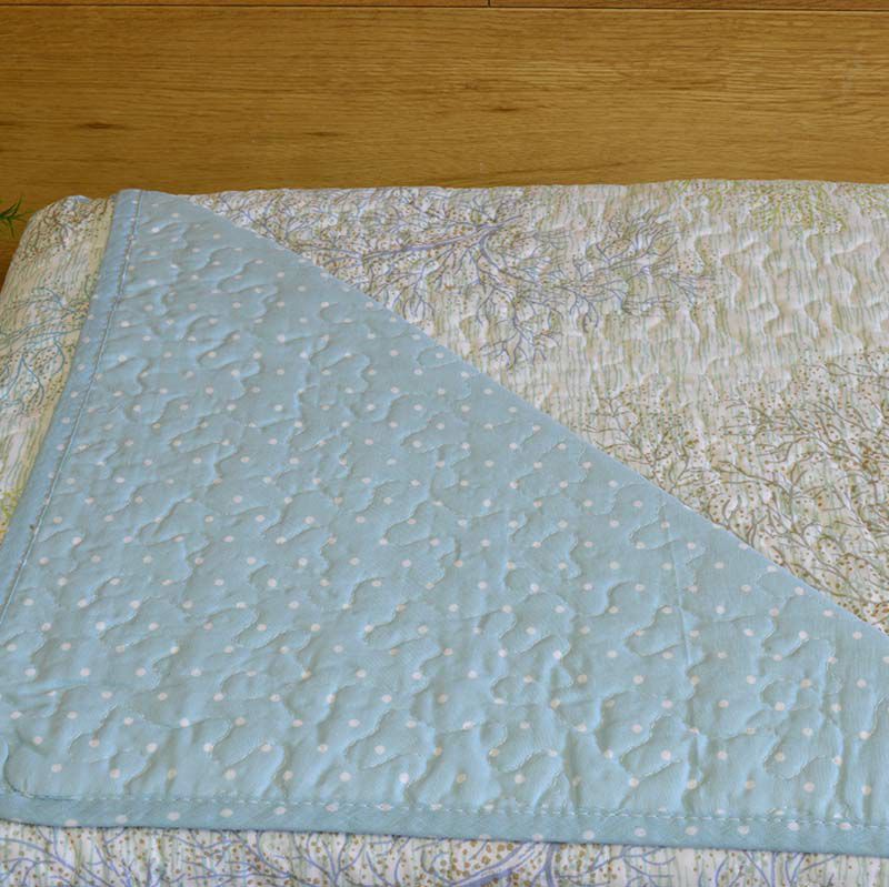 ローラアシュレイキルト枕カバーセットブルーグレー海リバーシブルコットンソルトウォーターLauraAshleySaltwaterReversibleQuiltSetFull/Queen