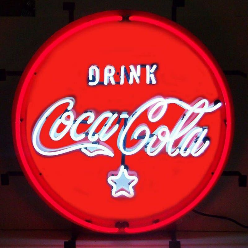 コカコーラ ネオンサイン 直径60cm レトロ 照明 Neonetics Coca-Cola 