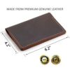 ノート用レザーカバーハンドメイドビンテージレザー9×14cmモレスキンカイエジャーナルPOCKETポケットサイズLeatherJournalCoverforFieldNotes,MoleskineCahierCover,HandmadeVintageLeatherCoverfor3.5