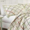 ローラアシュレイキルトコットンアップリケフリルダイヤ模様LauraAshleyRuffledGardenCottonQuilt