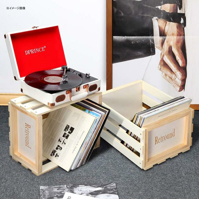 木箱ウッドケースクレートレコードサイズRetroundWoodenCrateforVinylRecordStorage,RetroDiscBoxCubeStackableLPRecordAlbumShelf,Holdsupto50-70Albums,WoodRusticDecorativeBox,GardeningWeddingDisplay