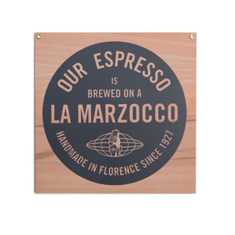 ラ・マルゾッコロゴサインマーク23×23cmエスプレッソカフェLaMarzoccoSign