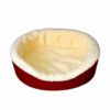 LargeBurgundy/ImitationLambswoolDogBedKingPetBed.OrthoComfort.OutsideDim.33x23x7
