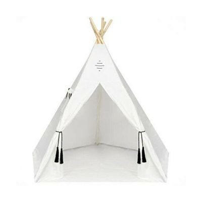 子ども用 テント 室内 屋内にも ミニ 小さい 秘密基地 インテリア 高さ1.8m Nature's Blossom Kids Teepee Tent 6 Feet Tipi with Floor, Five Poles, Window Carrying Bag. Foldable Playhouse for Indoor or Outdo