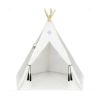 子ども用テント室内屋内にもミニ小さい秘密基地インテリアNature'sBlossomKidsTeepeeTent6FeetTipiwithFloor,FivePoles,WindowCarryingBag.FoldablePlayhouseforIndoororOutdoorPlay.Off-White,X-Large