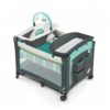 折りたたみプレイヤードバシネットマットレスサイドポケットおもちゃ子供赤ちゃんIngenuitySmartandSimplePackablePortablePlayardwithChangingTable-Moreland