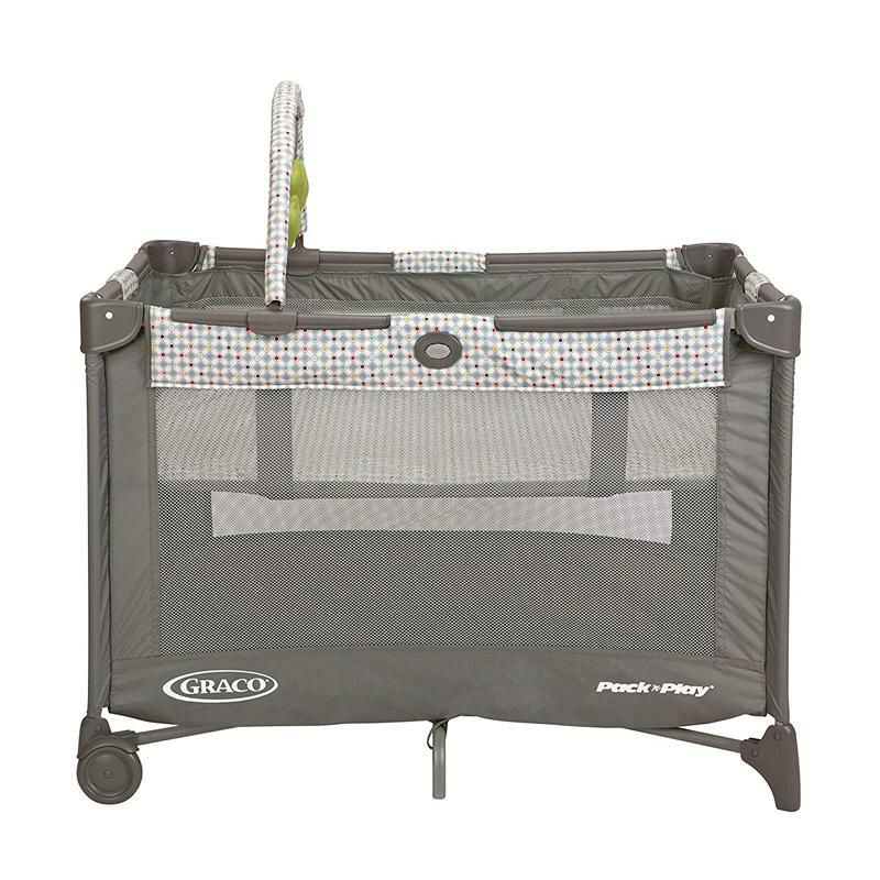 折りたたみプレイヤードバシネット子供赤ちゃんグレコGracoPack'nPlayOntheGoPlayard|IncludesFull-SizeInfantBassinet,PushButtonCompactFold,Pasadena