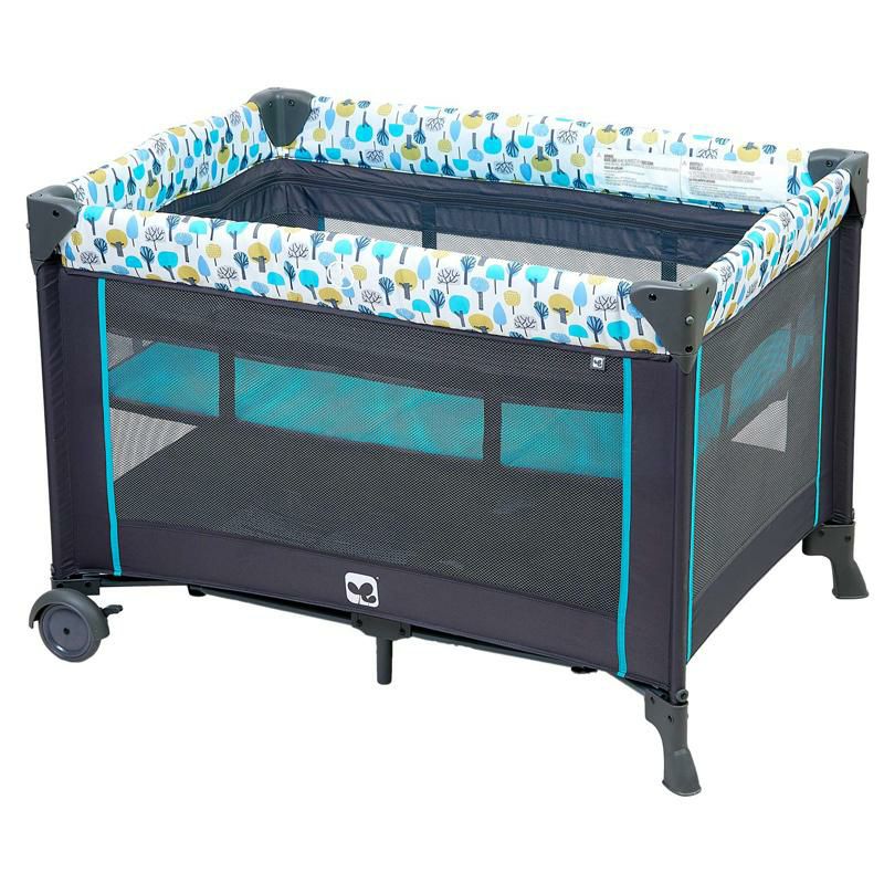 折りたたみプレイヤードマットレスバシネットおもちゃキャスター付子供赤ちゃんPortablePlayard,SturdyPlayYardwithComfortableMattressandChangingStation