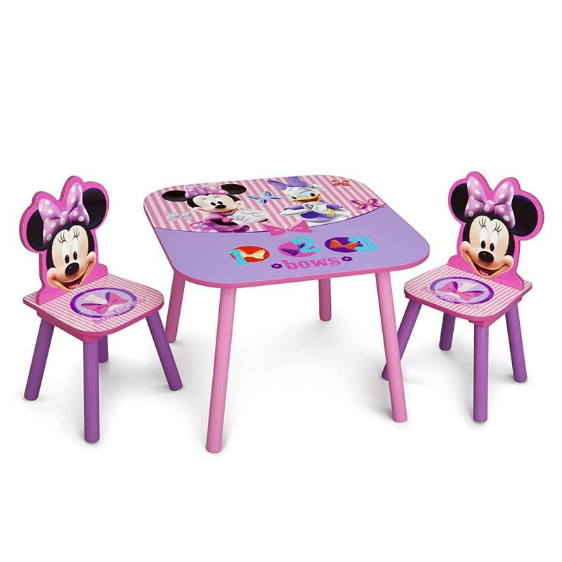 子供用テーブルチェアーミニーマウスディズニー椅子幼児DeltaChildrenKidsTableandChairSet(2ChairsIncluded),DisneyMinnieMouse