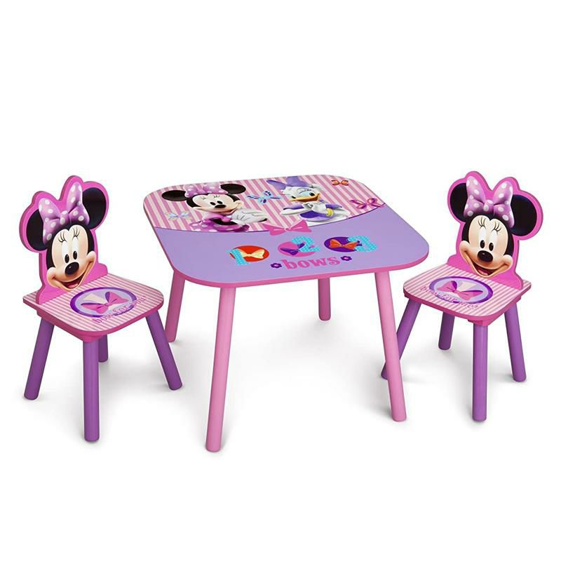 子供用テーブルチェアーミニーマウスディズニー椅子幼児DeltaChildrenKidsTableandChairSet(2ChairsIncluded),DisneyMinnieMouse