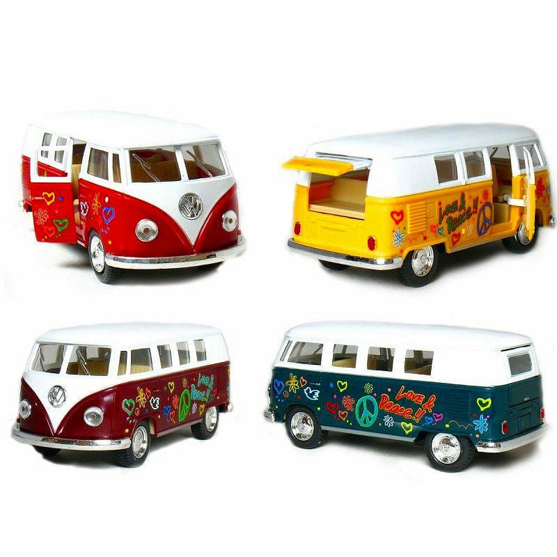 フォルクスワーゲンヒッピーバスおもちゃ1/32スケール（色の選択不可）VolkswagenClassicalHippieBus(1962)【RCP】【クリスマスプレゼントに！】【忘年会の景品など】