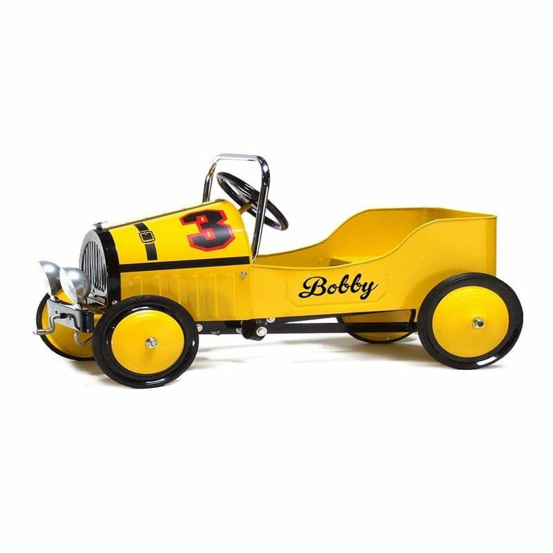 【送料無料】【代引不可】【組立要】モルガン・サイクルレトロスタイルレーサーペダルカー・イエローMorganCycleRetroStyleRacerPedalCar・Yellow【smtb-k】【kb】【RCP】