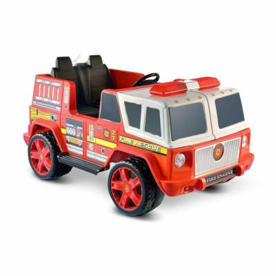 消防車 ホースが使える 12Vバッテリー付 子供用電動自動車 3才～ 電気自動車 電動カー Kid Motorz Fire Engine 2 Seater【代引不可】【組立要】 家電