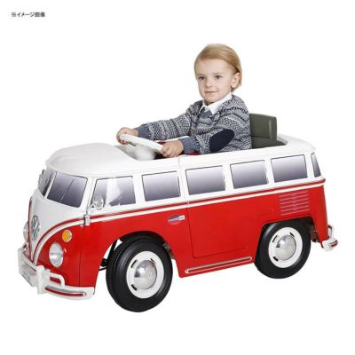 乗用玩具 フォルクスワーゲン バス 電動自動車 6Vバッテリー 電気自動車 電動カー Rollplay 6 Volt VW Bus Ride On Toy, Battery-Powered Kid's Ride On Car 家電