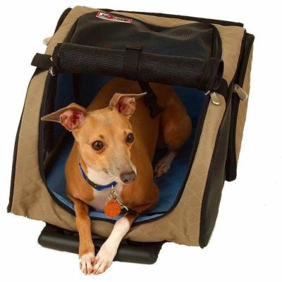 【送料無料】スヌーザーペットキャリーバッグカーキSnoozerRollAround4-in-1PetCarrier,Khaki,Black&Blue,Medium