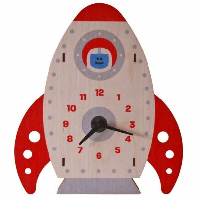 ウォールクロック 木製 壁掛け時計 ロケット<br> Modern Moose Rocket Wall Clock