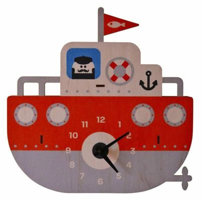 3Dウォールクロック 壁掛け時計<br> Modern Moose Tugboat 3D Wall Clock