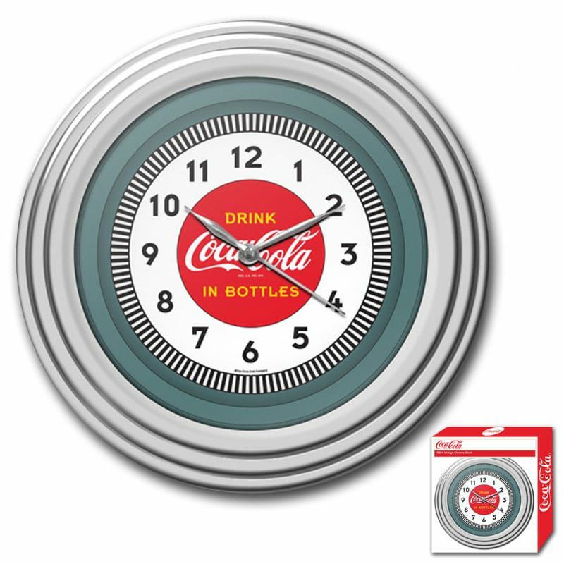 コカコーラウォールクロック直径38cm掛け時計レトロTrademarkGlobalCocaCola11.75"1930sStyleWallClockTMK2458