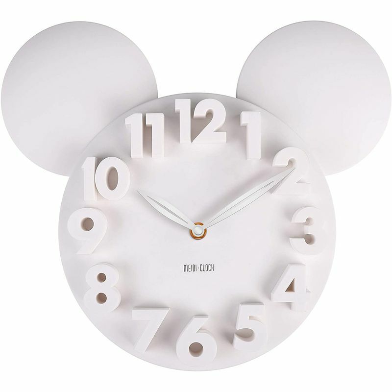 3Dウォールクロックミッキーマウスディズニー壁掛け時計MEIDICLOCKModernDesignMickeyMouseBigDigit3DWallClockHomeDecorDecoration-Black