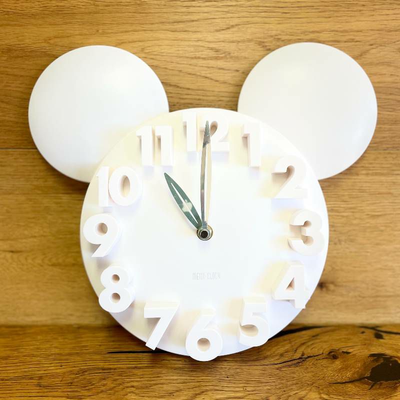 3Dウォールクロックミッキーマウスディズニー壁掛け時計MEIDICLOCKModernDesignMickeyMouseBigDigit3DWallClockHomeDecorDecoration-Black