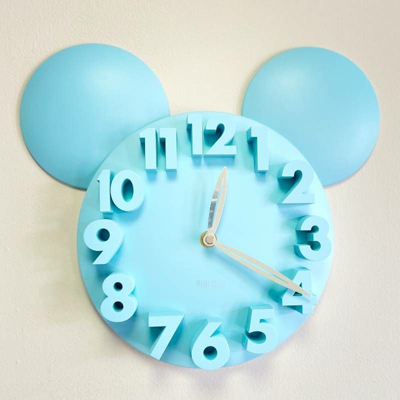 3Dウォールクロックミッキーマウスディズニー壁掛け時計MEIDICLOCKModernDesignMickeyMouseBigDigit3DWallClockHomeDecorDecoration-Black